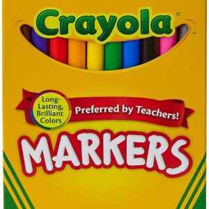 Crayola Line Markers, Fine Point, Assorted Colors, 10 Count