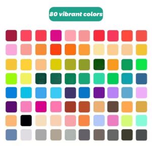 80 Colors Alcohol Based Markers Brush Tip,MIKOUJOS Double Tip Paint Pens Art Marker Set for Adult Coloring Drawing - Image 10