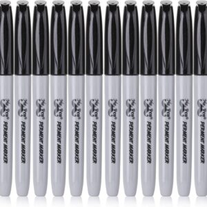 Mr. Pen- Permanent Markers, 12 Pack, Black, Fine Tip, Black Markers, Marker Set, Fine Tip Markers - Image 1
