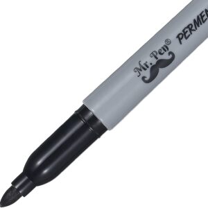 Mr. Pen- Permanent Markers, 12 Pack, Black, Fine Tip, Black Markers, Marker Set, Fine Tip Markers - Image 9