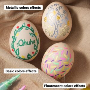 Ohuhu 40 Colors Acrylic Paint Pens: Acrylic Paint Markers for Easter Eggs Rock Painting DIY Water-Based Paint Markers for Stone Wood Glass Ceramic Fabric Canvas Plastic Metal - Image 4