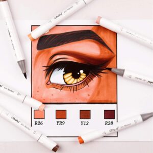 Ohuhu Alcohol Markers Skin Tone 36 Portrait Colors - Refillable Ink - Brush & Chisel Dual Tips - Image 3