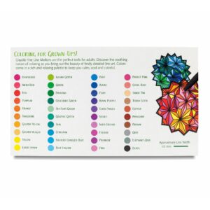 Crayola Fine Line Markers For Adults (40ct), Skinny Markers For Adult Coloring Books, Thin Marker Set, Aesthetic Art Supplies, Relaxing Activities, Gift