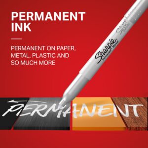 Sharpie Metallic Permanent Markers, Fine Point, Assorted Metallic, 3 Count