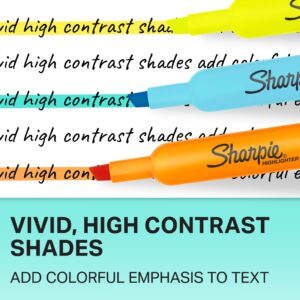 Sharpie Tank Style Highlighters, Chisel Tip, Assorted Colors, 12 Count