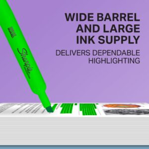 Sharpie Tank Style Highlighters, Chisel Tip, Assorted Colors, 12 Count