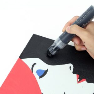 ZEYAR Acrylic Paint Marker Pens, Black & White Colors, 3 Different Point Size per Pack: Extra Fine(0.7-1mm), Medium Bullet Point(2-3mm),Jumbo Felt Tip(10-15mm) (Black & White, Extra fine,Medium,Jumbo) - Image 5