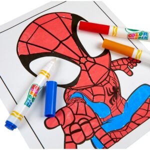 Crayola Color Wonder Mess Free Coloring Pages & Markers, Spidey & His Amazing Friends Art Supplies, Travel Activity, Spiderman Gift for Kids, 3+ - Image 4