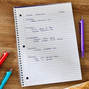 Pen+Gear College Ruled 1-Subject Notebook, 8" x 10.5", Green, 70 Sheets - Image 15