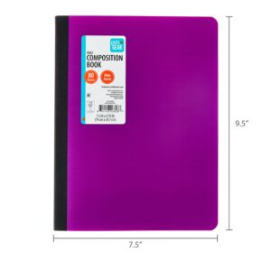 Pen+Gear Wide Ruled Poly Composition Book, 7.5" x 9.75", Purple, 80 Sheets - Image 5