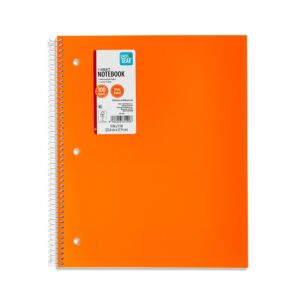 Pen + Gear Wide Ruled 1-Subject Notebook with Inside Pockets, 9" x 11", Green, 100 Heavyweight Sheets - Image 6