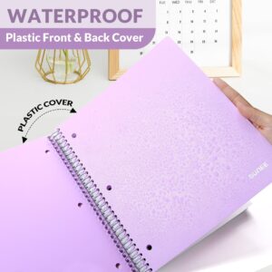 SUNEE 5 Subject College Ruled Spiral Notebook, 400 Pages, 8.5 x 11 Inches, Black - Image 49