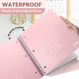 SUNEE 5 Subject College Ruled Spiral Notebook, 400 Pages, 8.5 x 11 Inches, Black - Image 55