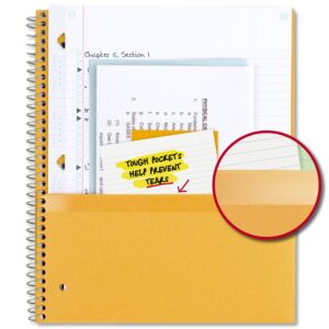 Five Star 1 Subject College Ruled Notebook Plus Study App, 8.5" x 11", Black, Poly, Spiral, 100 Sheets - Image 4