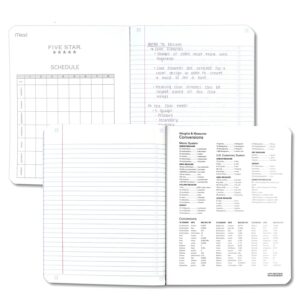 Five Star Composition Book Plus Study App, College Ruled, 80 Sheets, Poly, 7.5" x 9.75", Black - Image 5