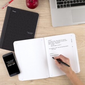 Five Star Composition Book Plus Study App, College Ruled, 80 Sheets, Poly, 7.5" x 9.75", Black - Image 8