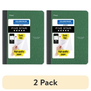 Five Star Composition Book Plus Study App, College Ruled, 80 Sheets, Poly, 7.5" x 9.75", Black - Image 10