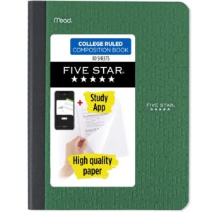 Five Star Composition Book Plus Study App, College Ruled, 80 Sheets, Poly, 7.5" x 9.75", Black - Image 11