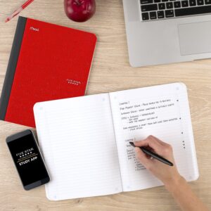 Five Star Composition Book Plus Study App, College Ruled, 80 Sheets, Poly, 7.5" x 9.75", Black - Image 21