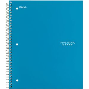 Five Star 3 Subject Wide Ruled Notebook Plus Study App, 8" x 10.5", Tidewater Blue, Poly, Spiral, 150 Sheets - Image 5