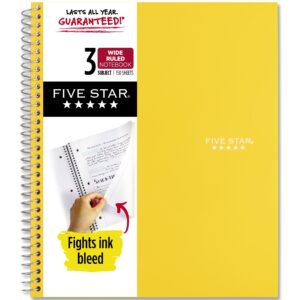 Five Star 3 Subject Wide Ruled Notebook Plus Study App, 8" x 10.5", Tidewater Blue, Poly, Spiral, 150 Sheets - Image 10