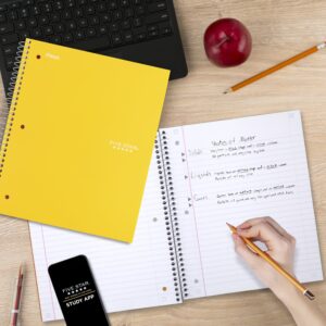 Five Star 3 Subject Wide Ruled Notebook Plus Study App, 8" x 10.5", Tidewater Blue, Poly, Spiral, 150 Sheets - Image 13