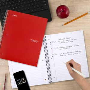 Five Star 3 Subject Wide Ruled Notebook Plus Study App, 8" x 10.5", Tidewater Blue, Poly, Spiral, 150 Sheets - Image 22
