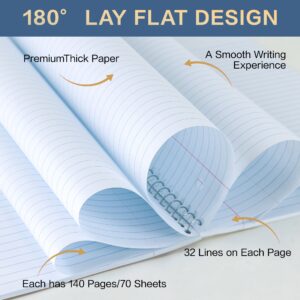 Deli Morandi Spiral Notebook, College Ruled, 1-Subject Notebook, Thick Paper, 140 Pages, 8"x 10-1/2", Assorted Colors, 6 Pack - Image 4