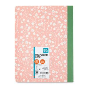 Pen+Gear College Ruled Composition Book, 7.5" x 9.75", Pink Floral, 80 Sheets - Image 2