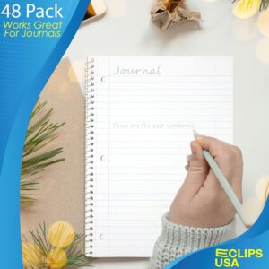 E-CLIPS USA Wide Ruled Single Subject Spiral Notebook, 50 GSM, 70 Sheets, 48 Pack - Image 6