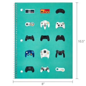 Pen+Gear 1 Subject Notebook, College Ruled, 8" x 10.5", Multicolor Game Controllers, 70 Sheets - Image 6