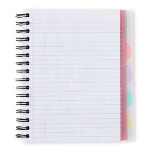 Pen+Gear College Ruled 5-Subject Poly Notebook, 6" x 8.26", White, 150 Sheets - Image 4
