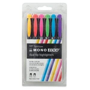 Tombow Mono Edge Highlighters - Pkg of 6 - Image 1