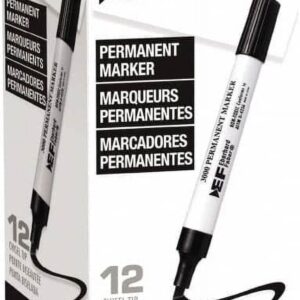 Eberhard Faber - Black Permanent Marker - Chisel Felt Tip, AP Nontoxic Ink (36 Pack) - Image 1