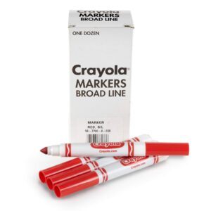 Crayola 12 Count Original Bulk Markers, Red