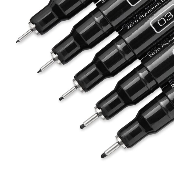 Prismacolor Premier Fine Line Markers, Black, 5-Pack