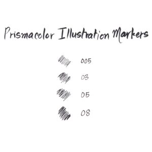 Prismacolor Premier Fine Line Markers, Black, 5-Pack
