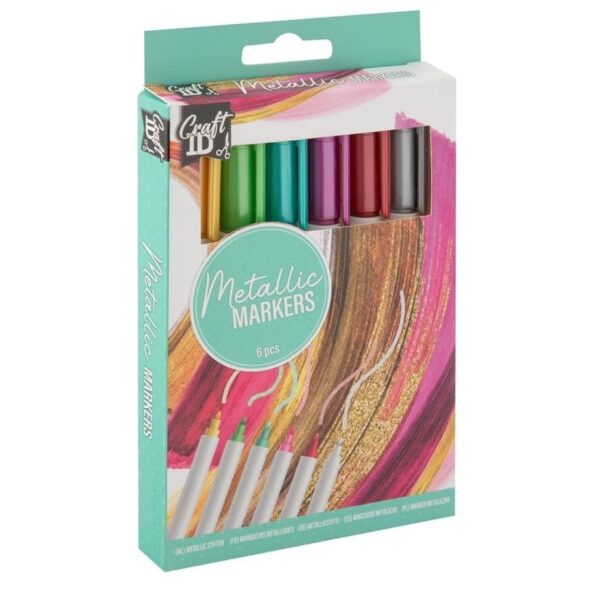 Craft ID – Metallic markers, 6 pcs – (K-CR5002/GE)