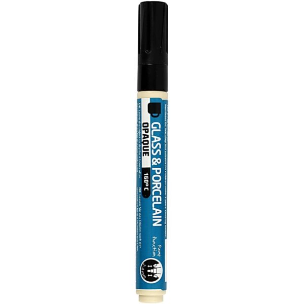 Creativ Company 1-delig glas en porseleinen markers, zwart