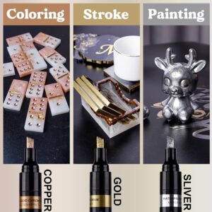 LET'S RESIN 12 Colors Acrylic Paint Markers, 3 Tips Multi-Purpose & High-Capacity Acrylic Paint Pens, Perfect Resin Supplies for Resin Crafts, Rock, Stone, Canvas, Glass, DIY Making Art Supplies - Image 8