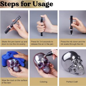 LET'S RESIN 12 Colors Acrylic Paint Markers, 3 Tips Multi-Purpose & High-Capacity Acrylic Paint Pens, Perfect Resin Supplies for Resin Crafts, Rock, Stone, Canvas, Glass, DIY Making Art Supplies - Image 11