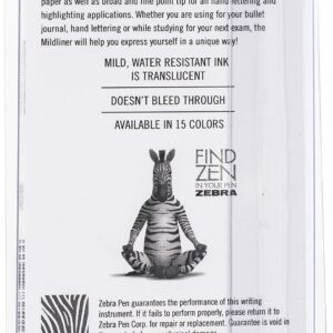 Zebra Pen Mildliner Double Ended Markers, Assorted Colors, Bold and Fine Point, 5 Count