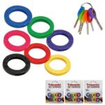 36 Key Caps Top Covers Tag Id Markers Keyring Soft Topper Rubber Assorted Colors