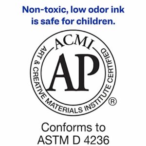 Marks-A-Lot Fine Point Permanent Markers 29837, Black (Pack of 4)