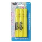 Creative Colors 2315656 Highlighters – Yellow&44 Pack of 3 – Case of 48
