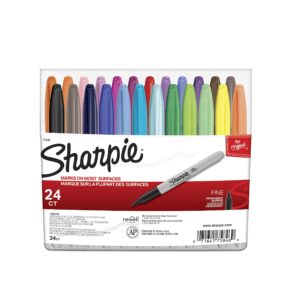 Sharpie 75846 Permanent Markers, Fine Point, Assorted Colors, 24-Count - Image 2