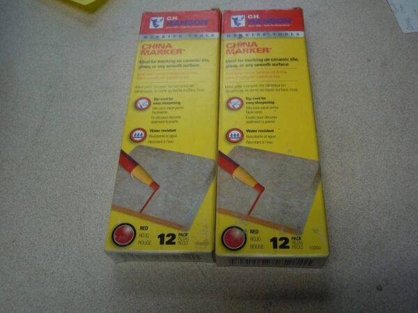 Opal-C.H. Hanson China Marker Red Lumber Crayon 2 Packs Of 12 Markers Each 10390