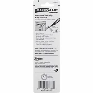 Avery Marks-A-Lot Chisel Point Permanent Ink Marker (Pack of 6) - Image 2