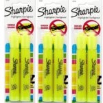 Sharpie Smear Guard Highlighter, 2 Ct 1.3 oz (3 pack)