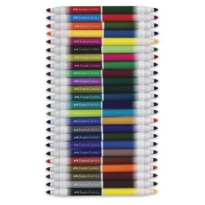 Faber-Castell DuoTip Washable Markers – Assorted Colors, Set of 24